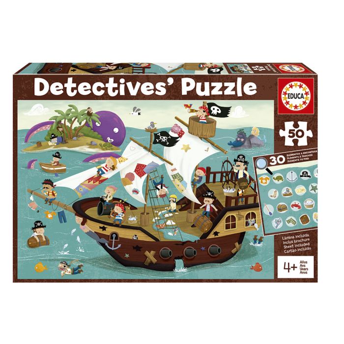 50 Piratas Detectives Puzzles 18896 Educa