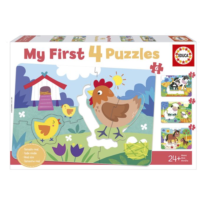 Puzzles progresivos 5-6-7-8 piezas mamás y bebés "my first puzzles"