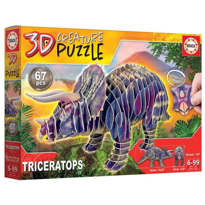 Triceratops 3D Creature Puzzle 19183 Educa