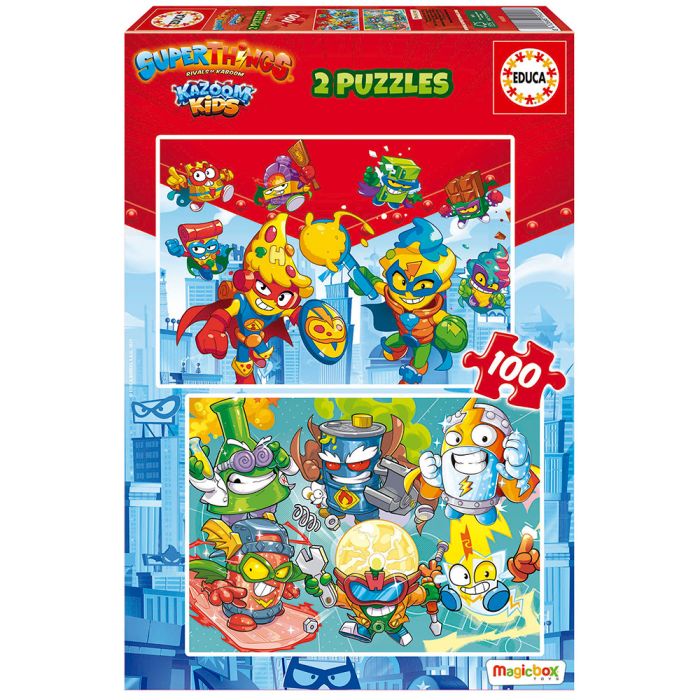 Puzzle 2X100 Superthings 19205 Educa