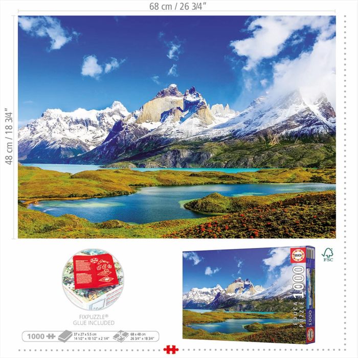 Puzzle 1000 Torres Del Paine, Patagonia 19259 Educa 2