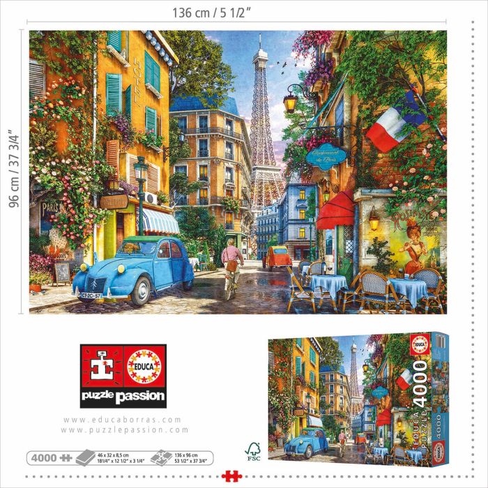 Puzzle 4000 Calles De París 19284 Educa 2