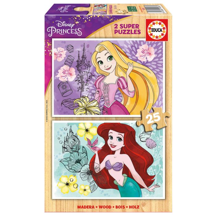 Puzzle 2X25 Disney Princess (Rapunzel + Ariel) 19288 Educa