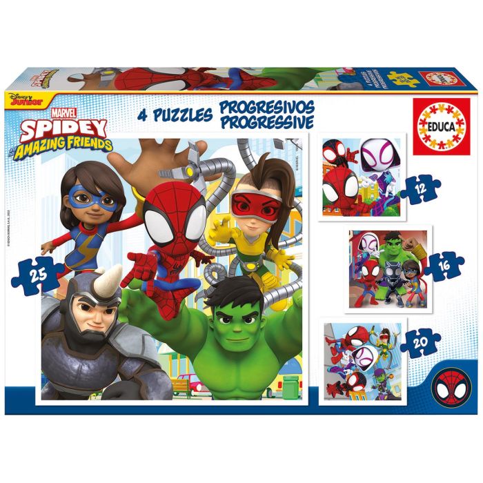 Puzzles Spidey & His Amazing Friends12-16-20-25 19295 Educa