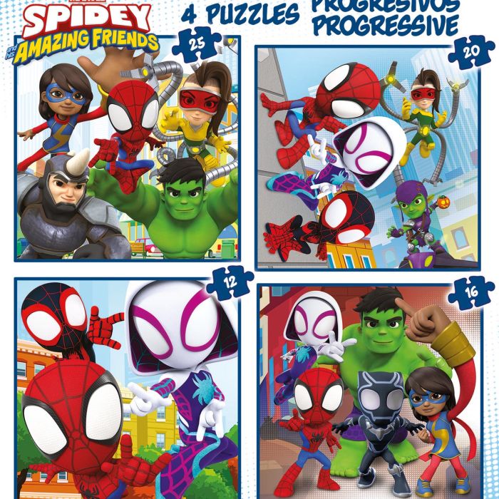 Puzzles Spidey & His Amazing Friends12-16-20-25 19295 Educa 1