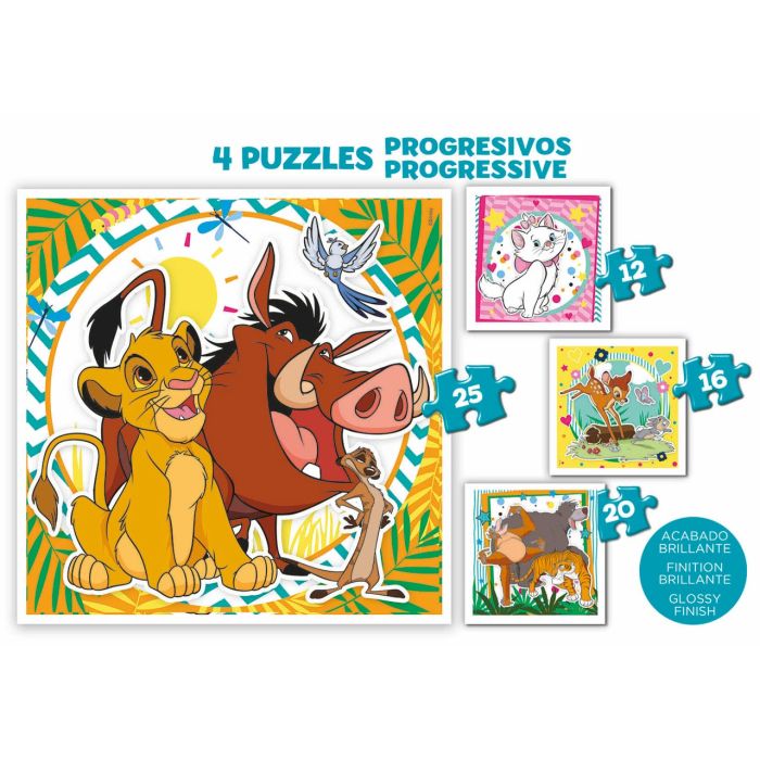 Puzzles Progresivos Disney Animals 12-16-20-25 19309 Educa 2
