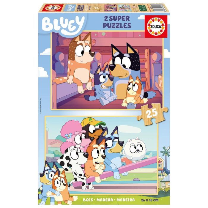 Puzzle 2X25 Bluey Madera 19407 Educa