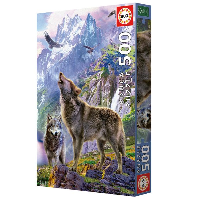 Puzzle 500 Lobos En Las Rocas 19548 Educa 3