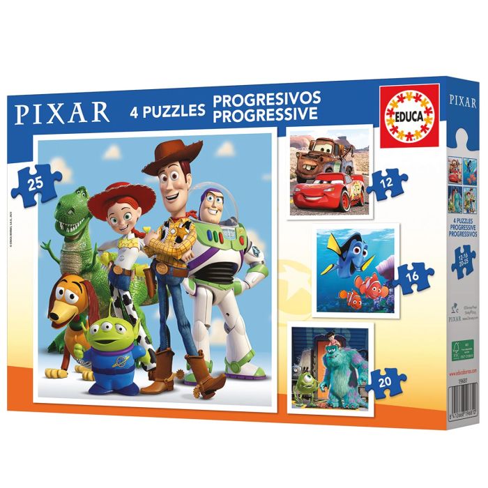 Puzzles Progresivos Disney Pixar 12-16-20-25 19681 Educa 4