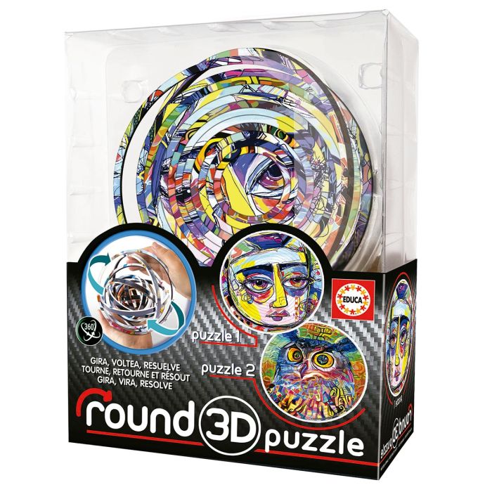 Round 3D Puzzle Abstract 19709 Borras 1