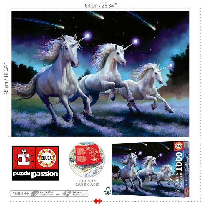 Puzzle 1000 Unicornios Anne Stokes 19919 Educa 2