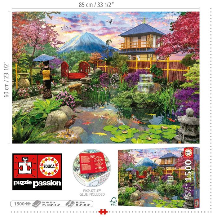 Puzzle 1500 Jardín Japonés 19937 Educa 2