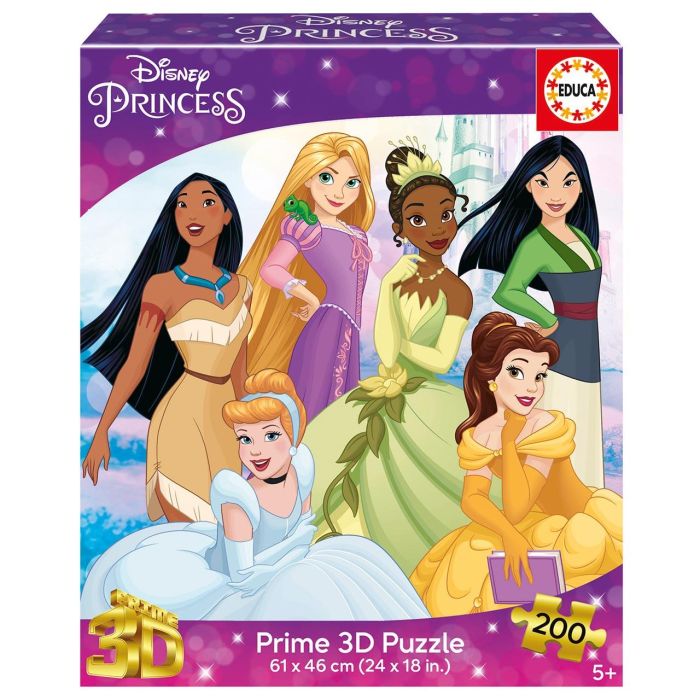 Puzzle 3D Lenticular 200 Piezas Disney Princess 20046 Educa