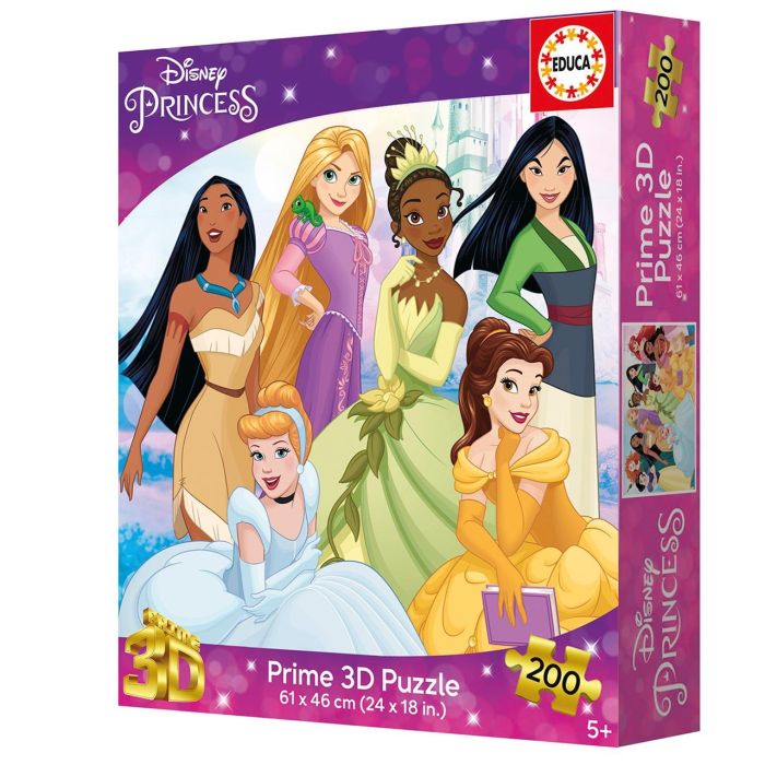 Puzzle 3D Lenticular 200 Piezas Disney Princess 20046 Educa 3