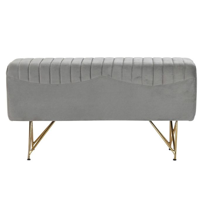 Descalzadora Moderno DKD Home Decor Gris Dorado 31 x 47 x 90 cm 2