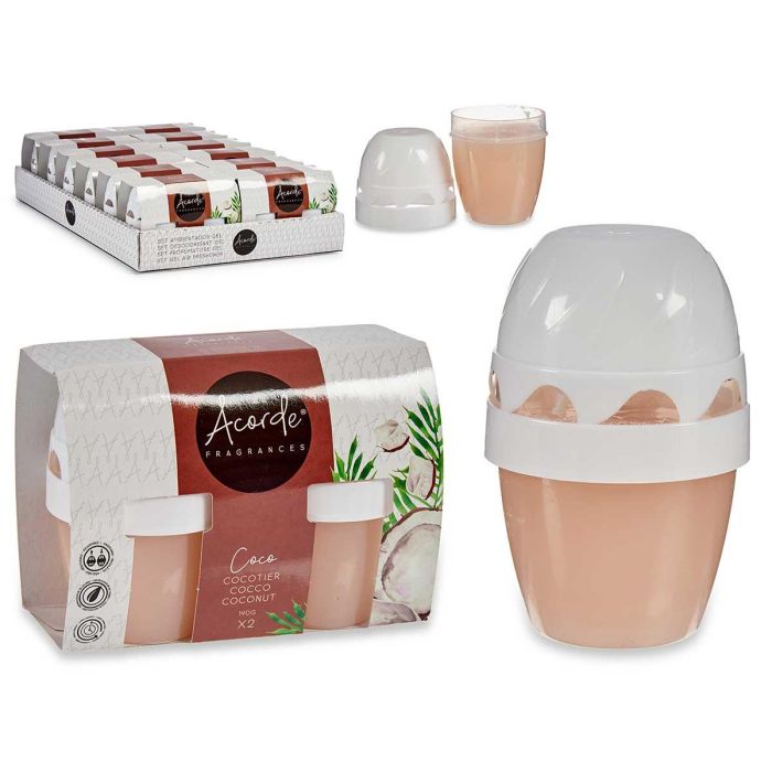 Acorde Set de 2 Ambientadores en Gel de 140gr, Fragancia Coco, Dimensiones 14x10.5x7 cm (24 Unidades) Acorde Set de 2 Ambientadores en Gel de 140gr, Fragancia Coco, Dimensiones 14x10.5x7 cm (24 Unidades)
