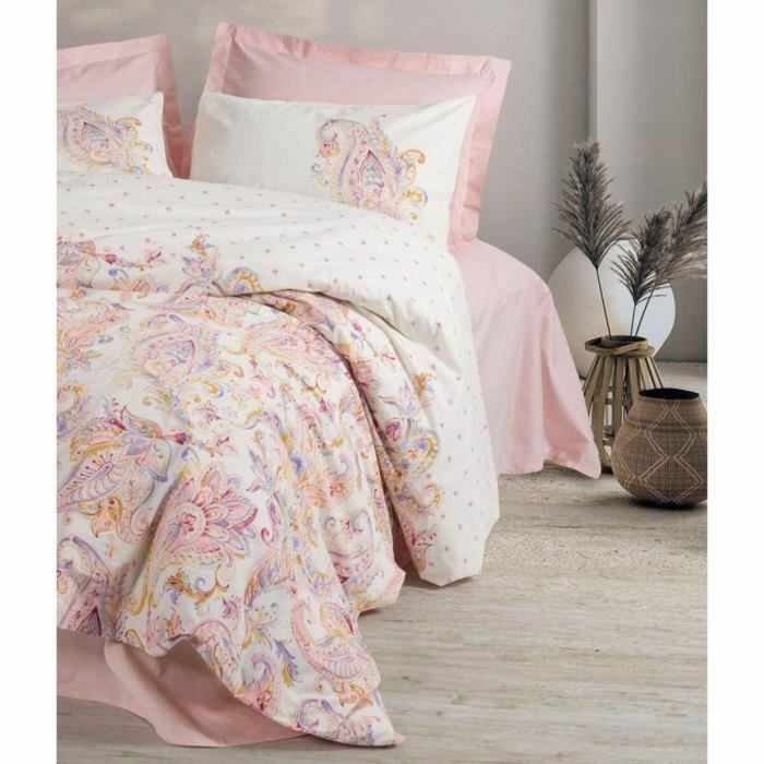 ASI8684283035106 Juego de Cama 1 Funda Nórdica 220x240 cm + 2 Fundas de Almohada 60x60 cm 100% Algodón Rosa 2