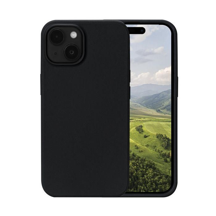 dbramante1928 Nuuk - Carcasa de Plástico Reciclado para iPhone 15 Plus, Antigolpes, Protección Cámara y Pantalla, Negro