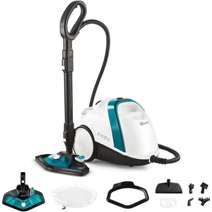 Polti Smart100_T Limpiador de vapor, Autonomía ilimitada, 4 bares, 1500W, 9 accesorios, 2L, Turquesa Polti Smart100_T Limpiador de vapor, Autonomía ilimitada, 4 bares, 1500W, 9 accesorios, 2L, Turquesa