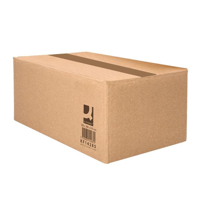 Caja Para Embalar Q-Connect Americana Ultrarresistente Carton Reciclado Canal Doble 7 mm Color Kraft 500x340x310 mm 15 unidades 4