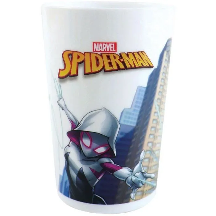 Fun House Vajilla Spiderman FUN3524550064741 - Vaso, plato Ø22 cm y Ø16 cm, cubiertos, botella agua y caja aperitivos 5