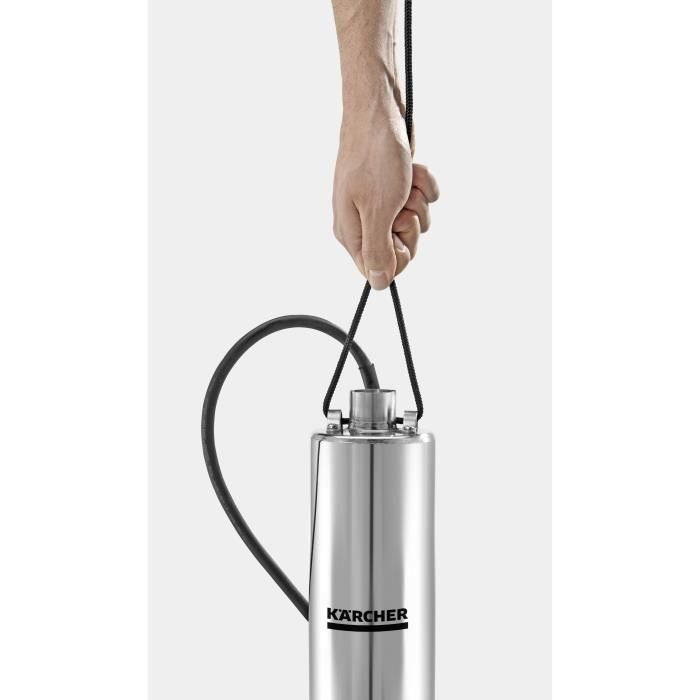 Kärcher BP 6 Bomba de Agua Sumergible para Pozo Profundo 1000W, 5.5 bar, 5000 l/h, Altura 55m, Profundidad 27m, Inox 1