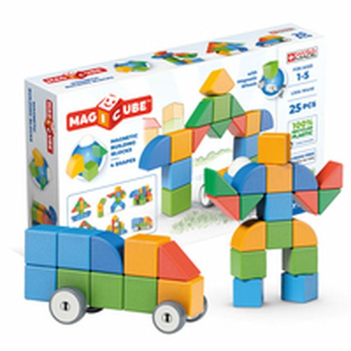 Geomag GEO1686145317319 Bloques Magnéticos Mi Pequeño Mundo de Formas - 25 Piezas - Educativo - Plástico Reciclado - 12+ Meses 2