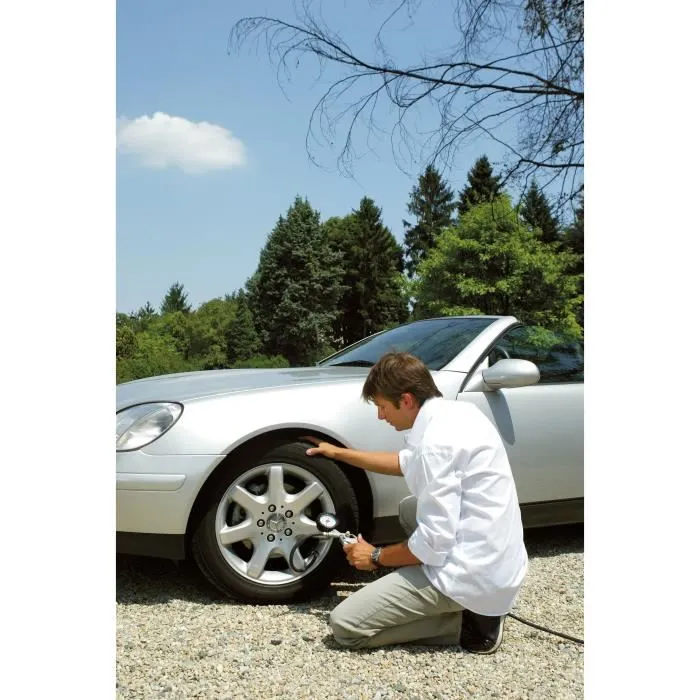 Mecafer Kit de Accesorios para Compresor: Manguera 5m, Pistola de Limpieza, Inflador CE y 8 Puntas 3