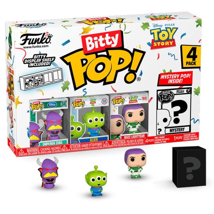 FUNKO Bitty POP! Disney Toy Story Zurg - Pack 4 Figuras Coleccionables Miniatura con 1 Misteriosa en Estuche Acrílico
