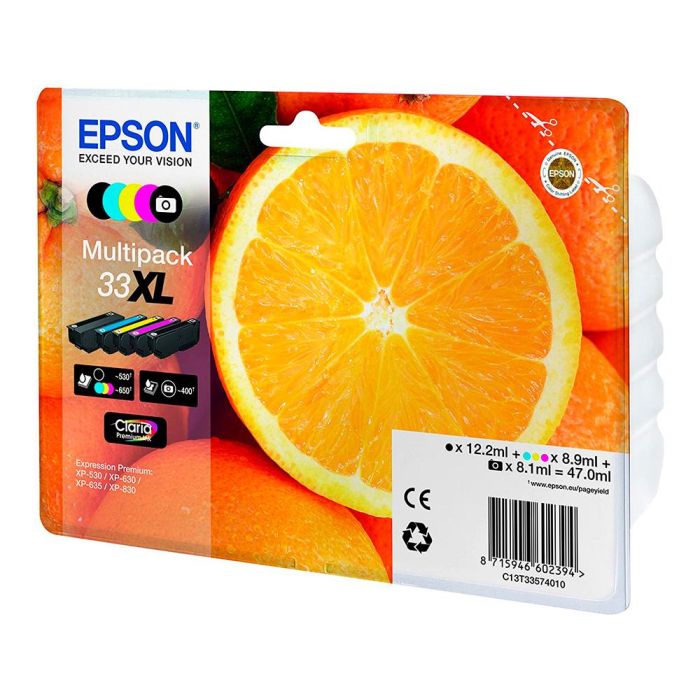 Ink-Jet Epson Expression Premium 3357 33XL Xp-530 - Xp-630 - Xp-640 - Xp-830 - Xp-900 Multipack 5 Colores 1