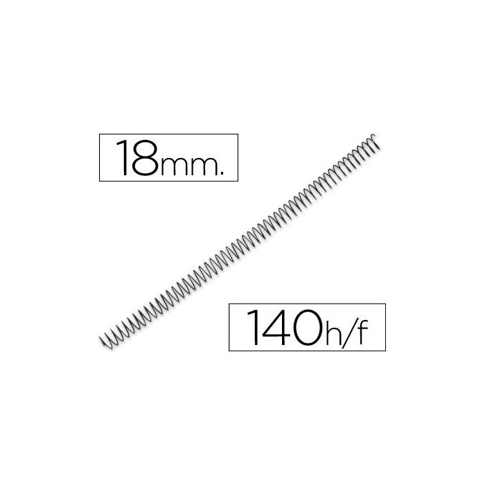 Espiral Metalico Q-Connect 56 4:1 18 mm 1,2 mm Caja De 100 Unidades