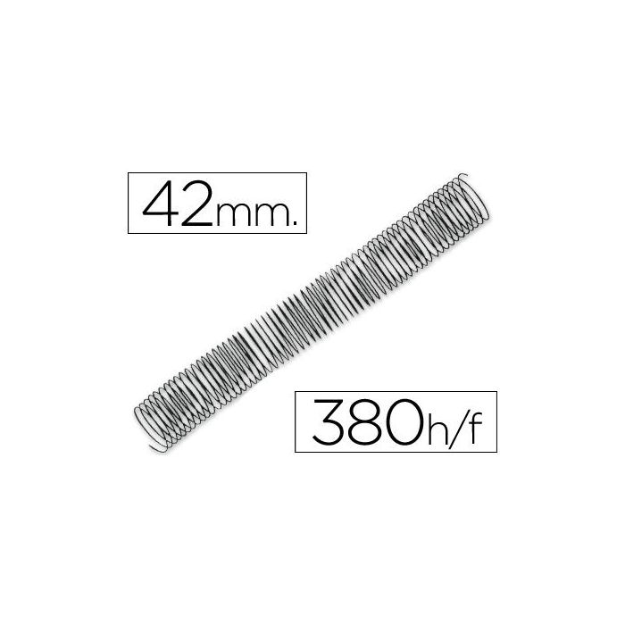 Espiral Metalico Q-Connect 64 5:1 42 mm 1,2 mm Caja De 25 Unidades