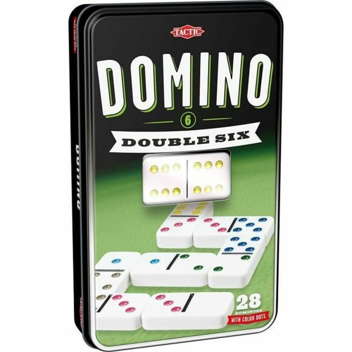 TACTIC Domino Double 6 - Caja de metal