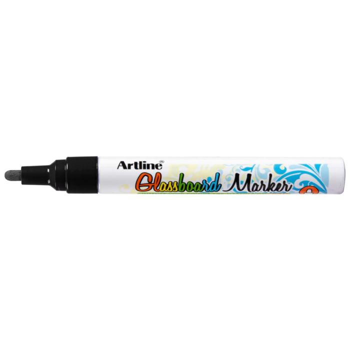 Rotulador Artline Glass Marker Especial Cristal Borrable En Seco O Humedo Color Negro 12 unidades 2