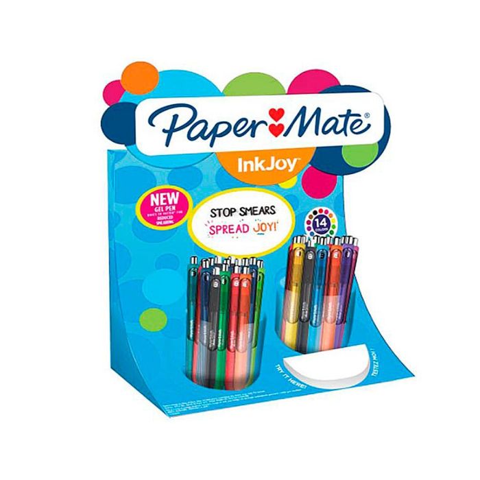 Boligrafo Paper Mate Inkjoy Retractil Gel Pen Trazo 0,7 mm Expositor De 60 Unidades Colores Surtidos 1 Boligrafo Paper Mate Inkjoy Retractil Gel Pen Trazo 0,7 mm Expositor De 60 Unidades Colores Surtidos 1