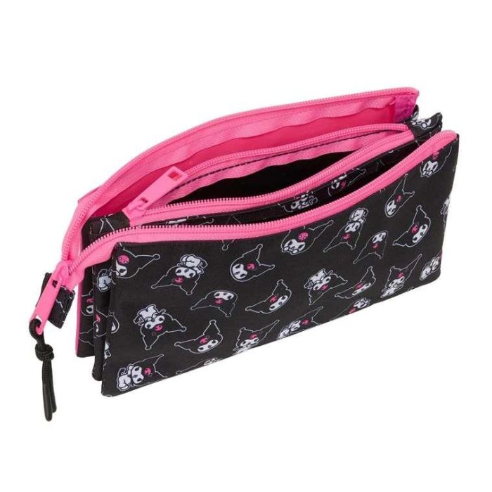 Safta Estuche Escolar Portatodo Triple con 3 Cremalleras Kuromi 120x220x30 mm 2 Safta Estuche Escolar Portatodo Triple con 3 Cremalleras Kuromi 120x220x30 mm 2