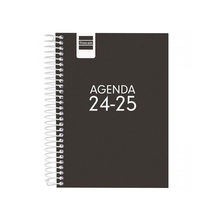 Finocam Agenda Para Estudiantes Cool Espiral 8º 1Dp Negro 2024-2025