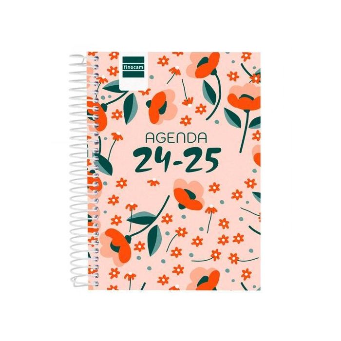 Finocam Agenda Para Estudiantes Cool Espiral 8º 1Dp Floral 2024-2025