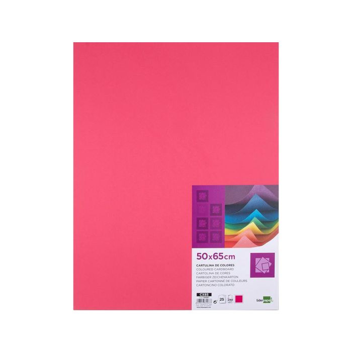 Cartulina Liderpapel 50x65 cm 240 gr-M2 Fucsia Paquete De 25 Hojas 1