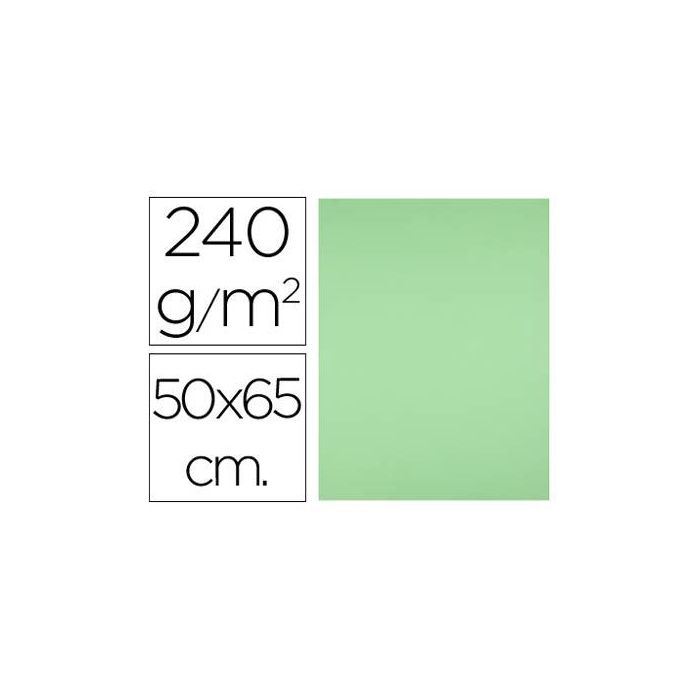 Cartulina Liderpapel 50x65 cm 240 gr-M2 Verde Hierba Paquete De 25 Hojas