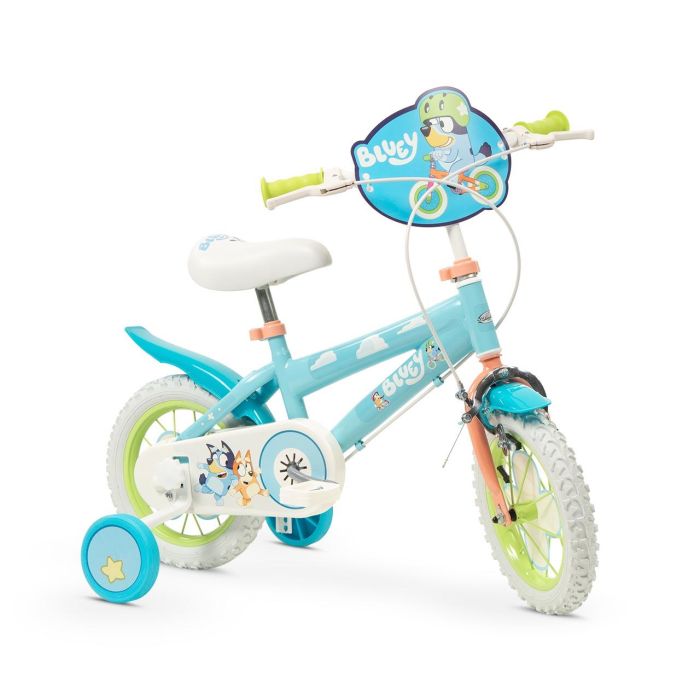 Bicicleta Infantil Bluey 12" Azul Verde