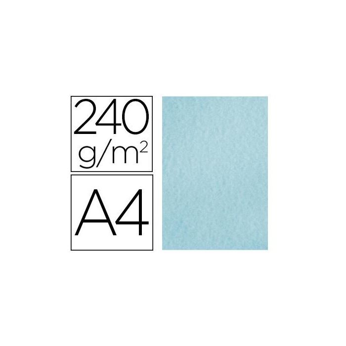 Papel Color Liderpapel Pergamino A4 240 gr Azul Pack De 25 Hojas