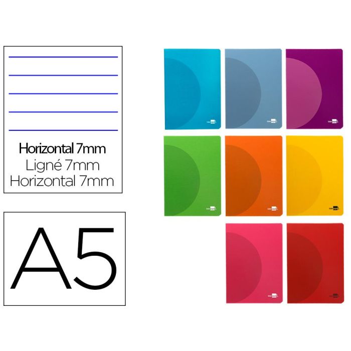 Libreta Liderpapel 360 Tapa De Plastico A5 48 Hojas 90 gr-M2 Horizontal Con Doble Margen Colores Surtidos 8 unidades 0 Libreta Liderpapel 360 Tapa De Plastico A5 48 Hojas 90 gr-M2 Horizontal Con Doble Margen Colores Surtidos 8 unidades 0