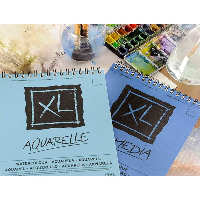 Bloc Dibujo Acuarela Canson XL Aquarelle Grano Fino Din A4 Microperforado Espiral 21x29,7 cm 30 Hojas 300 gr-M2 4