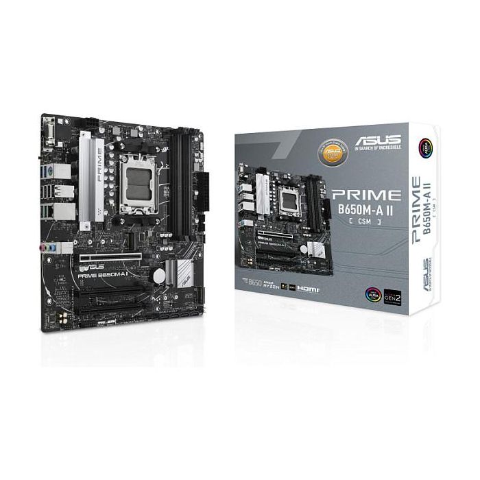 ASUS PRIME B650M-A II-CSM AMD AM5 4DDR5 HDMI/DISPLAYPORT/VGA 4SATA3 USB3.2 MATX
