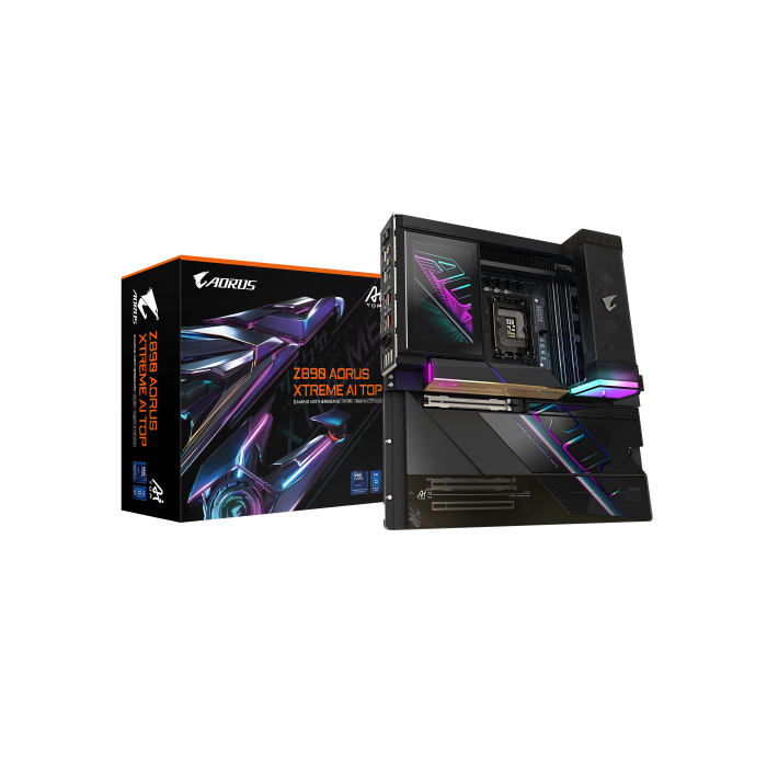 GIGABYTE Z890 AORUS XTREME AI TOP Placa Base - Compatible con CPUs Intel Core Ultra (Serie 2), VRM de 22+1+2 fases, hasta 9500MHz DDR5 (OC), PCIe 5.0 M.2, Wi-Fi 7, Thunderbolt 5