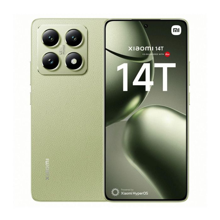 Xiaomi MZB0HU1EU Smartphone 14T 12GB/256GB 6.67" AMOLED 144Hz 4000nits Leica 50MP Dimensity 8300-Ultra 5G 5000mAh IP68 Verde 1 Xiaomi MZB0HU1EU Smartphone 14T 12GB/256GB 6.67" AMOLED 144Hz 4000nits Leica 50MP Dimensity 8300-Ultra 5G 5000mAh IP68 Verde 1