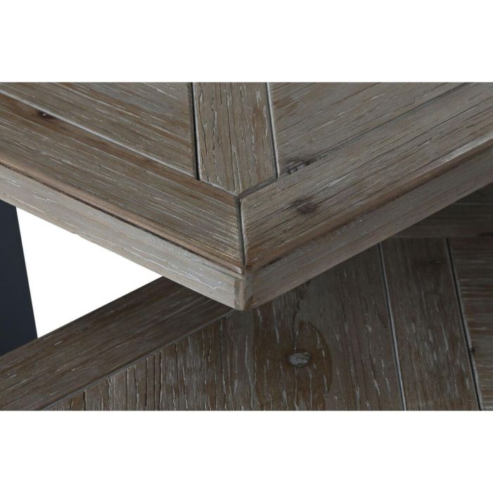 Mesa de Centro Home ESPRIT Negro Natural Metal Madera de abeto 118 x 78 x 45 cm 4