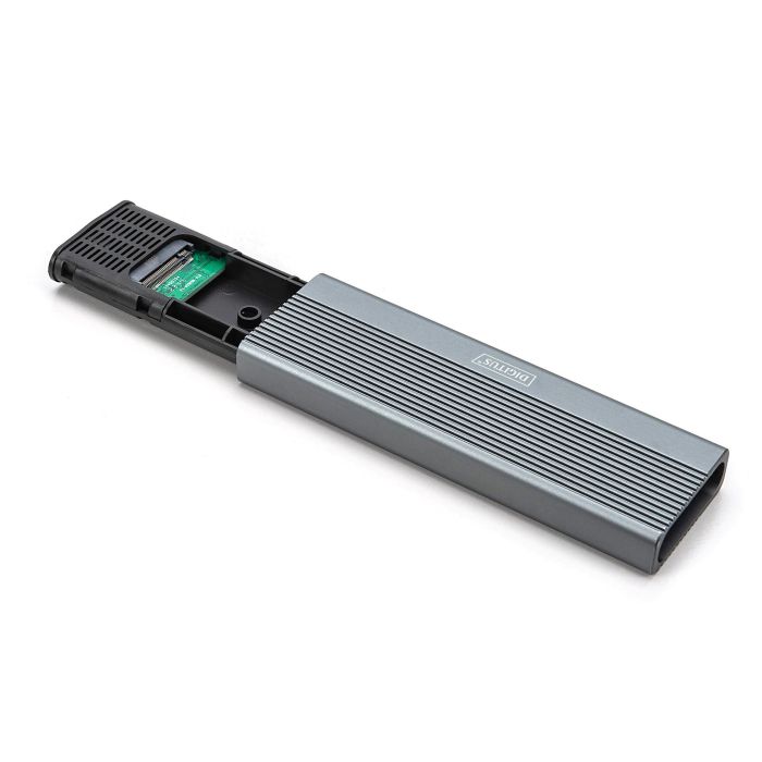 DIGITUS Gehäuse USB 3.1 Gen2 SSD M2 NVMe + SATAIII Alu 4