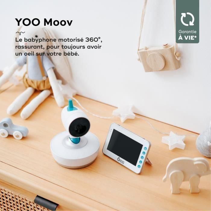 Babymoov YOO-MOOV Vigilabebés Video Motorizado 360º Pantalla 4.3" Talkie-Walkie Visión Nocturna Temperatura Canciones Cuna VOX 1 Babymoov YOO-MOOV Vigilabebés Video Motorizado 360º Pantalla 4.3" Talkie-Walkie Visión Nocturna Temperatura Canciones Cuna VOX 1